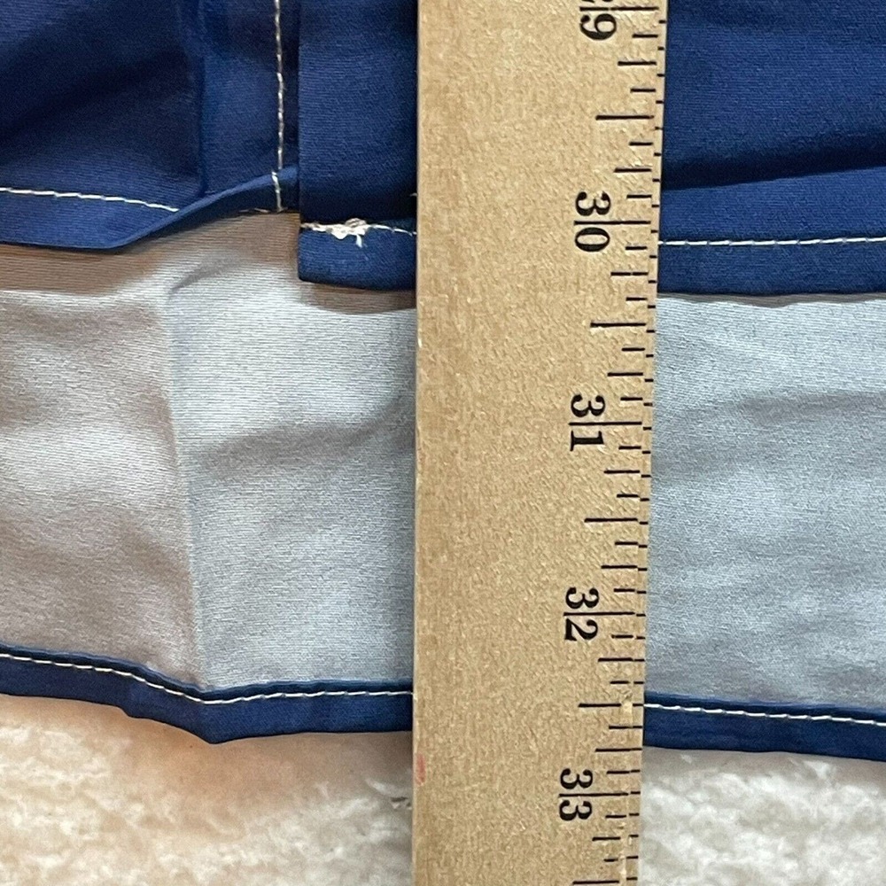 Hardaddy Shirt Mens Extra Large Blue Beige Button Down Hawaiian Striped Bowling - Picture 9 of 10